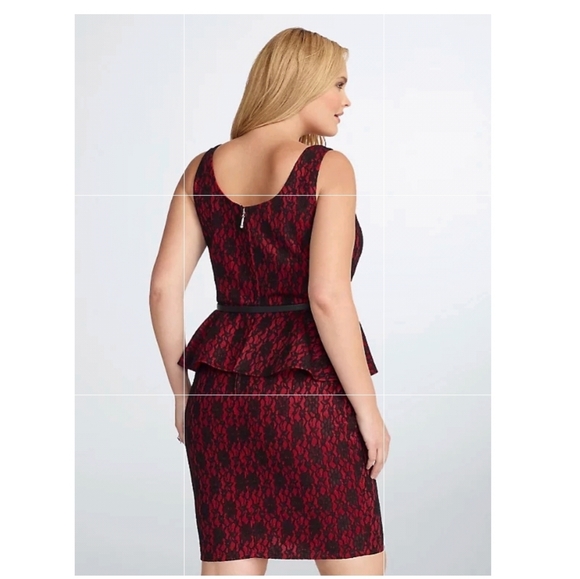 REBEL WILSON FOR TORRID LACE PEPLUM DRESS - Picture 2 of 6